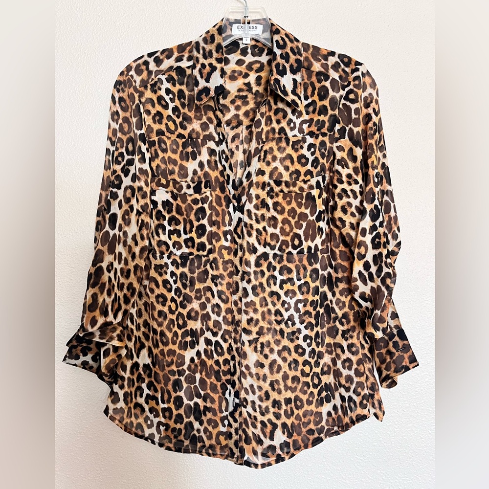 Leopard button up shirt